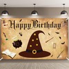 Hillsuren Wizard Birthday Backdrop Banners, 6 x 3.6 ft Happy