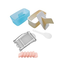 Bepisof 4Pcs Lunch Meat Rice and Vegetable Roll Molds, Spam Musubi Molds, Non Stick Rice Roll Mold Maker Sushi Press Mold Lunch Meat Slicer