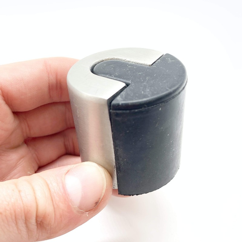 Door Stop Floor Mounted Concealed Fixing Cylinder Pattern Satin Stainless