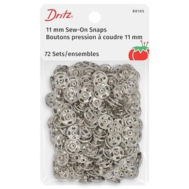 Sew On Snaps Size 1 Nickel 72 Sets