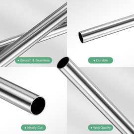 M METERXITY 1 Pack 250mm 316 Stainless Steel Tubing 10mm OD 0.5mm Thick Seamless Stainless Steel Tubing for Architectural Machinery DIY Projects Metal Straight Pipe [0.39x0.02x9.8IN]
