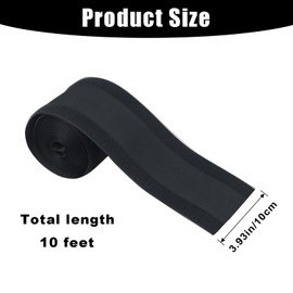 2pcs Floor Cable Cover Cords 3 Inch x 10 Feet Black Protect Cords Prevent a Trip Hazard Cable Protector for Commercial Office Carpet Cable Management