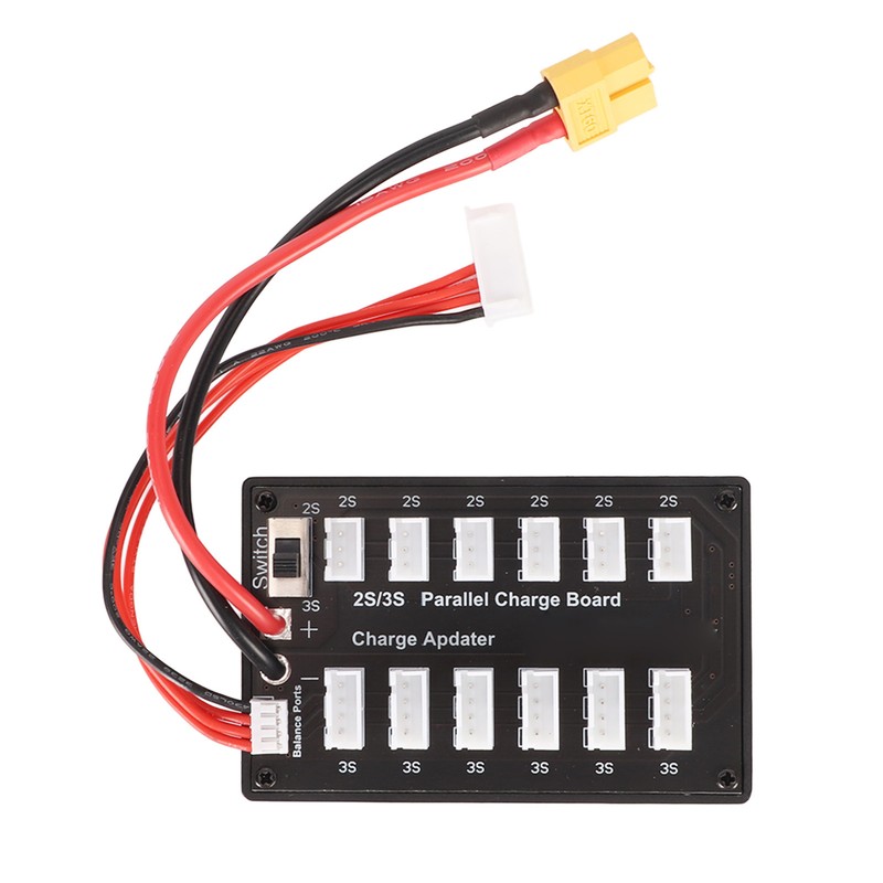 7.4V LiPo Parallel Charging Board 3Pin 4mm Banana Plug 2S