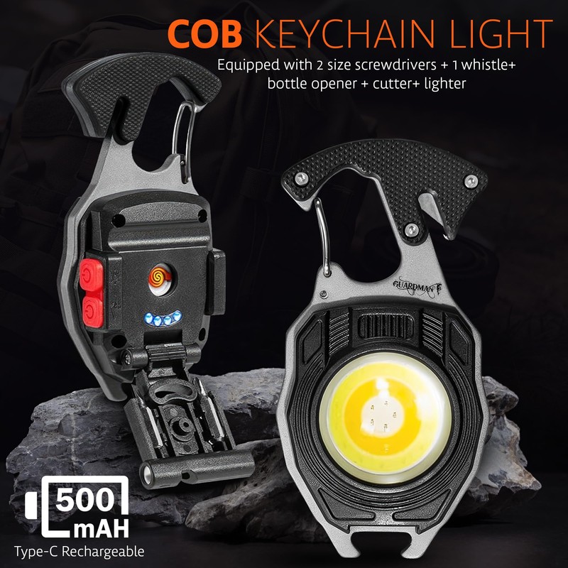 GUARDMAN Stocking Stuffers Hanukkah Gifts – Multitool Survival keychain Tool,