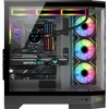 DIYPC Vanguard-F1-BK -Black Dual USB3.0 and Type C Tempered Glass