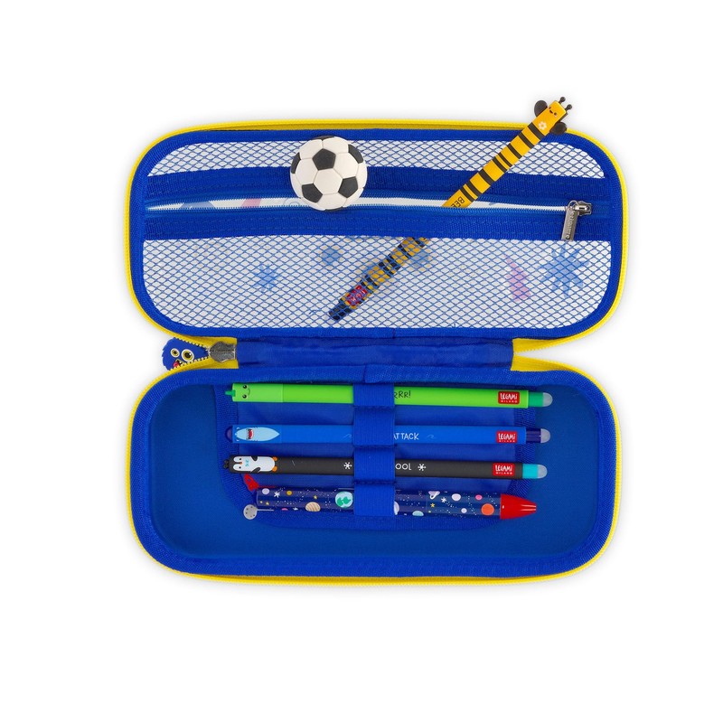 Legami - Wonderwow Monster Theme Pencil Case, 2 Compartments and
