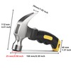 Hotooldo 1 Pcs Small Hammer,8oz Claw Hammer,Stubby Mini Hammer with
