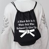 JYTAPP Martial Arts Drawstring Bags Tae Kwon Do Present Black