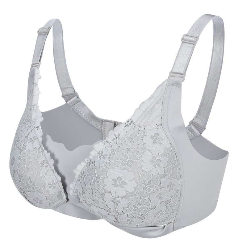Women's Breastfeeding Bra Soft Lace Front Closure Thin Comfy Seamless