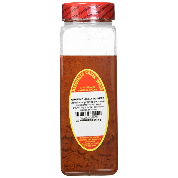 Marshall’s Creek Spices Annatto Seed Seasoning, Ground, XL Size, 20 Ounce