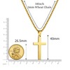 RS Gold Cross Necklace for Men Boys Stainless Steel Pendant