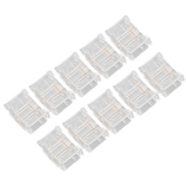 Fafeicy Strip Connectors, 10 Pieces 3 Pin 10mm COB Strip Connectors Strip to Strip Quick Connect Gapless Solderless LED Connectors for Strip, Trimming