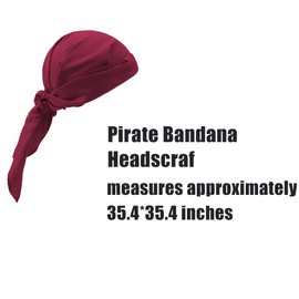 KIPSSMLSE Pirate Costume Women Pirate Accessories Set Pirate Bandana Hat Head Scarf Pirate Sash Belt for Men Women Pirate Outfit