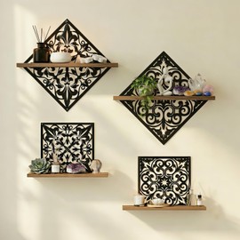 2PCS Decorative Wall Shelves, Metal Wall Art Decor, Vintage Wall Shelf