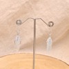 White Opal Imitation Wire Wrapped Point Crystal Earrings for Women