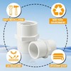 12Pcs White PVC Pipe Fittings, 1/2 NPT Female Thread Pipe
