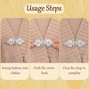 WANDIC Cape Closure Clasps, 3 Pieces 6.3 cm Silver Cape