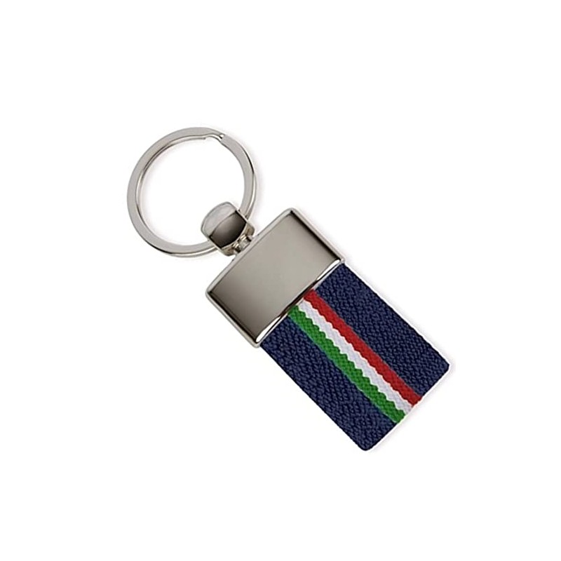 Italian Flag Keyring Keyring Canvas Italy Flag (Blue and White),