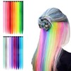 OUDQFCJ Pack of 20 Heat Resistant Coloured Hair Extensions Clips