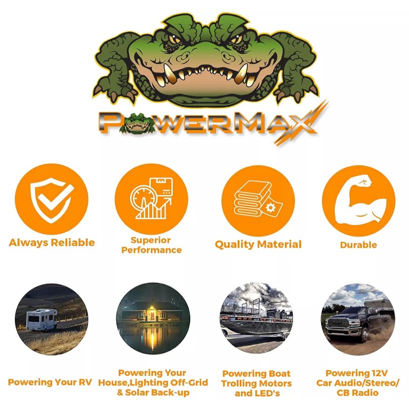 PowerMax 35 Amp RV Converter 12V Battery Charger Power Supply