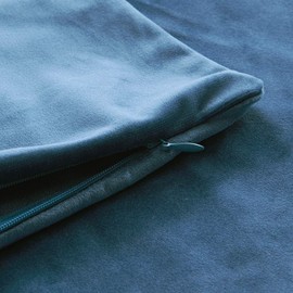 SWISSPACK 18"X18"inch 4 pcs Velvet Soft Decorative Square Throw Pillow Case Cushion Covers Pillowcases for Livingroom Sofa Bedroom with Invisible Zipper! 45x 45 cms 4 Pieces (AIRFORCE BLUE)