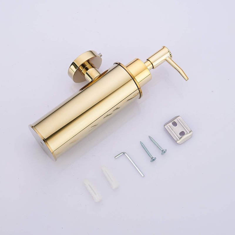 BGL Soap Dispenser Stainless Steel 304 Gold Wall Mount Liquid