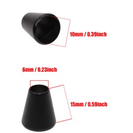 ONLYKXY 50pcs Metallic Alloy Cone Cord Rope Lock Bell shape Rope Buckle Stop Single Hole String Cord Locks for Lanyard End Stopper Clothes Backpack Bag Drawstrings DIY (Matt black)