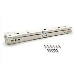 Roller Drawer Slides/Runners Bottom Fix Metal White L:550mm (1pair)