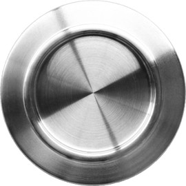 Fusuma Handle Pull 1 Piece Round Sliding Door Pull Japanese Modern Western Style [Easy to Install, Handle Nail Included] (Silver 1.2 inches (31 mm)