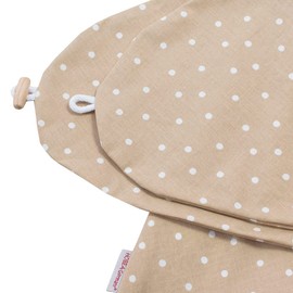 HOBEA-Germany Cover for Breastfeeding Pillow, 190 cm Designs, Beige Dots