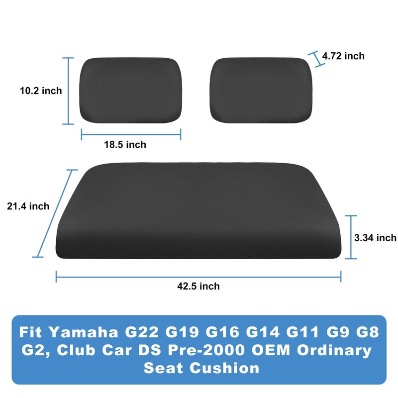 Golf Cart Seat Covers Set for Yamaha G22 G19 G16