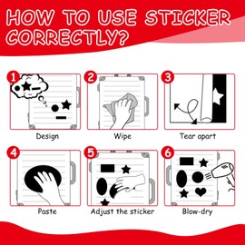 KIRVOS 50 Flag and Landscape Stickers - Waterproof & Oilproof Stickers with Creative Design - Easy to Apply - Ideal for Fridge, Laptop & Decoration