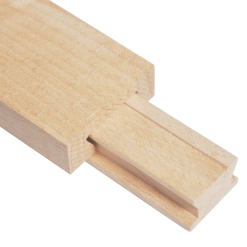 Btibpse Wooden Drawer Slides 13-3/4 Inches Classic Wood Center Guide