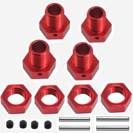 Alloy 17mm Wheel Hex 5mm Extended for ARRMA 6S 1/8 KRATON Typhon Outcast Notorious 6S 1/7 Infraction Limitless Mojave Felony Upgrade Part(Red)