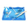 Mini Meditation Zen Garden Wooden Sand Table Decor Kit with