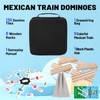 Demteric Mexican Train Dominoes Double 15 with 8 Wooden Holders