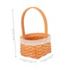 WHAMVOX Mini Wicker Basket with Handle Decorative Woven Flower Basket