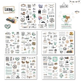 5 Pages with 266 Patterned Guest Book Wedding Stickers Wedding Stickers Wedding Guest Book Sticker Photo Album Stickers Wedding Stickers for Guest Book or Photo Album with Lots of Love