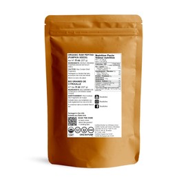 Organic Raw Pepitas, 8 Ounces – Non-GMO, Pumpkin Seed Kernels, Unsalted, No Oil, No Shell, Vegan, Kosher, Bulk. Keto Snack. High in Protein, Essential Fatty Acids. Great for Baking, and as a Topping