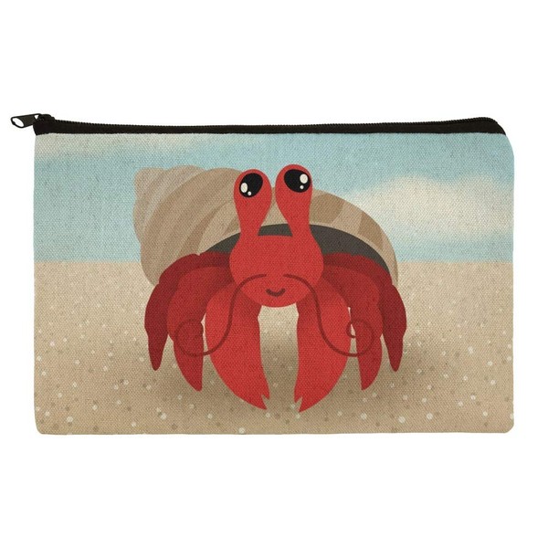Sweet Hermit Crab Makeup Cosmetic Bag Organizer Pouch