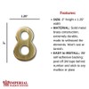 Self-Adhesive 2" Inch Imperial Brass Mailbox Number #8
