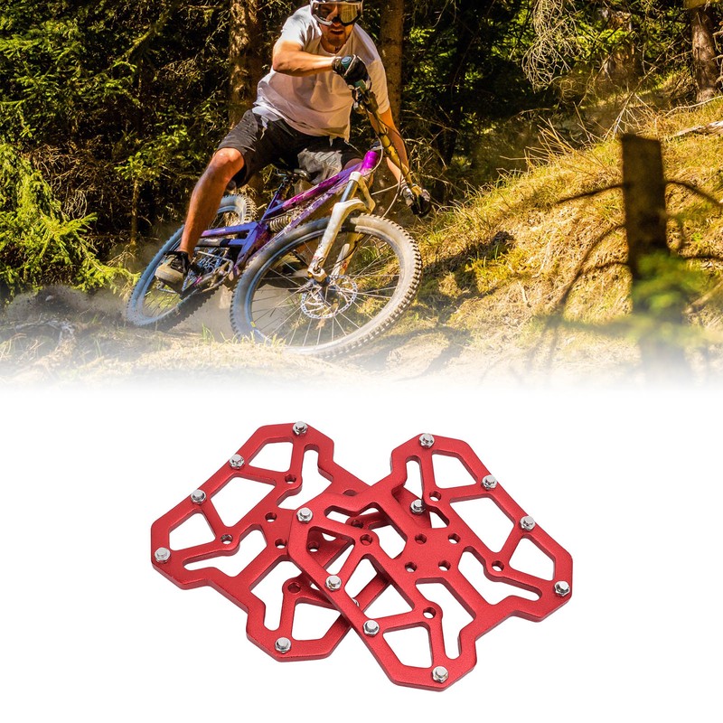 1Pair Bicycle Clipless Pedal Platform Adapters Self Lock Aluminum Alloy