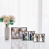 3.5x5 Picture Frame Double Hinged Black Metal Thin Edge Frame