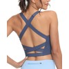 romansong Sujetadores deportivos de yoga con tirantes para mujer con