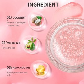 Exfoliante Labial, Exfoliante Labial Exfoliante Hidratante Hidratante Azúcar, Exfoliante de Labios Exfoliantes para Labios Secos y Fracturados, Antiedad y Temping, Mascarilla Labial, Producto