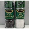 Alessi® Coarse Sea Salt and Whole Black Peppercorns Grinder Set