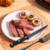 30 Pcs Black Hammered Silverware Set Service for 6,with Steak