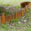 6PCS Brown 10in Metal Landscape Edging Border Stakes, Rustic Heavy