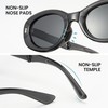 Cyxus Folding Polarized Sunglasses Oval for Men Women Easy Carry