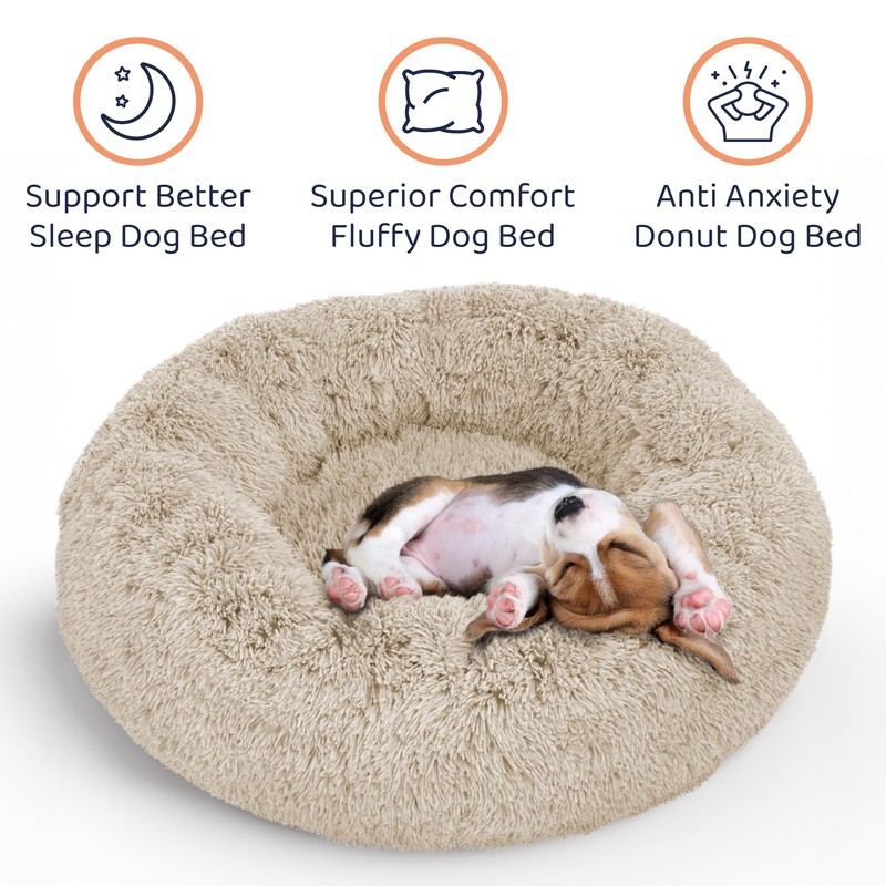 Petloox Donut Dog Bed - Premium Comfort for Anxiety Relief